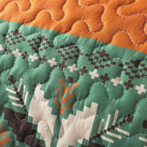 Miniatura 6 de Soul & Lane Juego de ropa de cama rústico para cabaña con diseño de oso - Tamaño individual con 1 funda, ropa de cama para cabaña en la naturaleza