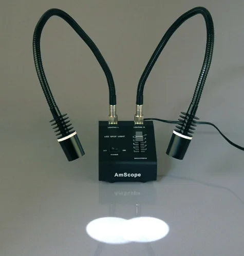 Miniatura 6 de AmScope SM-1TSW2-L6W Microscopio profesional de zoom estéreo trinocular, WH10x y WH25x, aumento 3.5X-225X, objetivo de zoom 0.7X-4.5X, luz LED