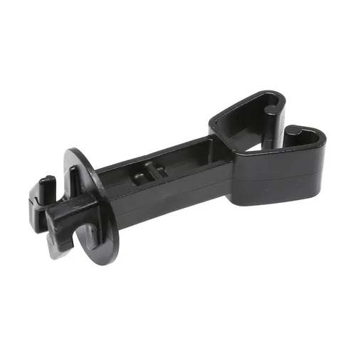 Paquete de 25 aisladores eléctricos para valla de eslabones de cadena y postes en U de 1 3/4 a 2 1/8 pulgadas de ancho (negro) fabricado en Estados