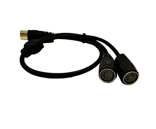Miniatura 4 de SinLoon DIN 5-Pin Splitter Y Adaptador MIDI Cable, MIDI 5 Pin macho a Dual 2 x DIN-5 hembra Cable de audio de extensión (D5P M-2F, 1.6 ft)