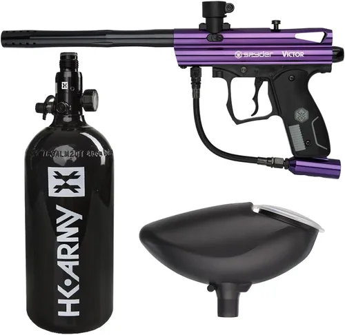 Action Village Kingman Spyder Victor Entry Kit de Paquete de Pistola de Paintball (Morado Brillante)