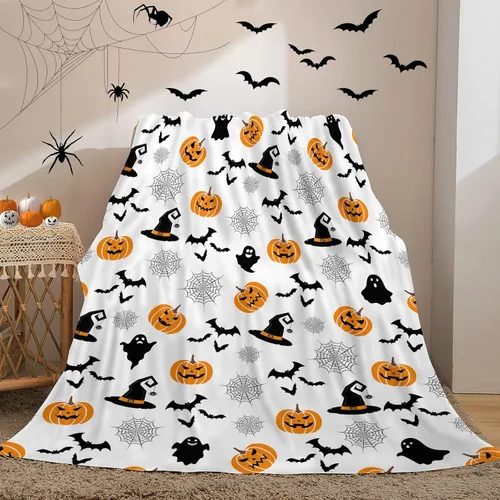 Miniatura 8 de Manta de forro polar suave, manta de otoño para sofá, diseño de gnomo, calabaza, camión, girasol, hoja de arce, búfalo, manta ligera, acogedora