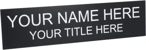 Miniatura 11 de ExcelMark Placa de nombre personalizada para puerta, oficina, pared, personalizada con tu texto, 2 x 8 pulgadas (1 línea, negro)
