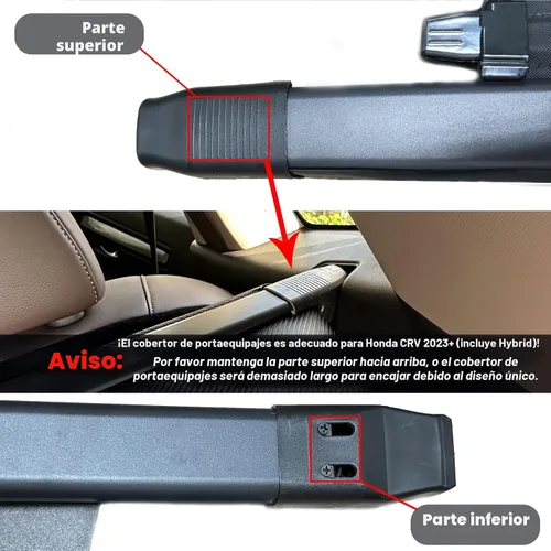 Miniatura 6 de Cubierta de carga para accesorios Honda CRV 2023-2025 2026, (textura de fibra de carbono) para Honda CRV 2023-2026 Accesorios (incluye híbrido)