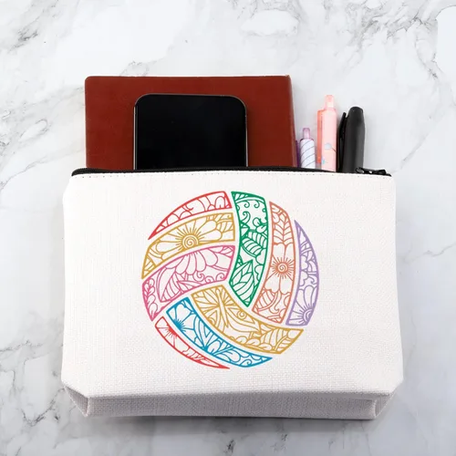 Miniatura 6 de MNIGIU Regalos para amantes del voleibol, bolsa de maquillaje y regalo para amantes del baile callejero, VOLLEYBALL