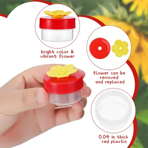 Miniatura 3 de 8 unidades de comedero de colibrí de mano para ventana, mini comedero de mano para colibrí, pájaros salvajes para exteriores, patio, suministros