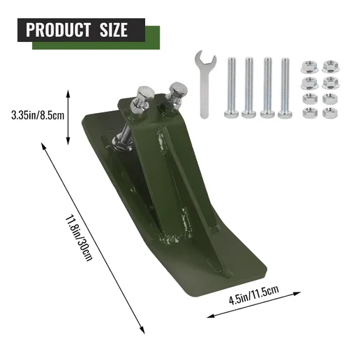 Miniatura 4 de Doppy 2 piezas de protector de borde de cubo de tractor, 3/8'' de espesor, domador de deslizamiento de nieve, tuercas y pernos hexagonales dobles