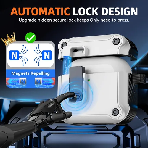 Miniatura 3 de Inesore Funda compatible con AirPods de 4ª generación, con kit de limpieza, interruptor automático seguro para la nueva funda de carga Airpods 4