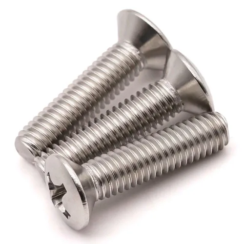 Miniatura 2 de Tornillos de máquina Phillips de cabeza ovalada de 1/4-20 x 1 (30 unidades), acero inoxidable 304 18-8, tornillos de cabeza avellanada elevados