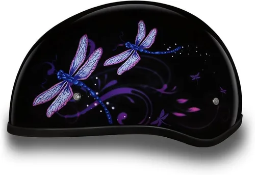 Miniatura 2 de Daytona Helmets - Medio casco de calavera con huesos cruzados, Graphics 100% APROBADO DOT, Negro, S