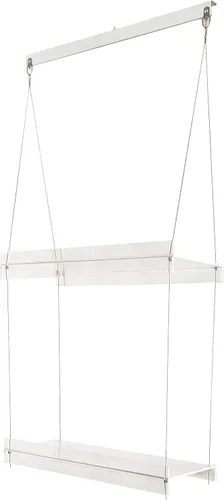 Miniatura 13 de Estantes colgantes de acrílico para ventanas (34 pulgadas de ancho, 2 estantes - 35 pulgadas de alto)