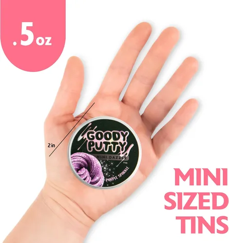 Miniatura 2 de Dazzle Putty Toy Goody Putty Mini Latas, paquete de 8