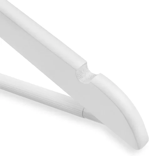 Miniatura 3 de Casafield - 20 perchas de madera blanca para trajes - Madera de loto premium con muescas y gancho giratorio cromado para ropa de vestir, abrigos