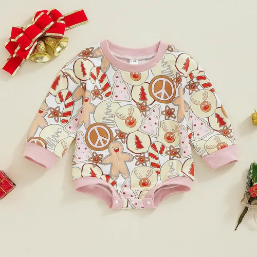 Miniatura 57 de FOCUSNORM Disfraz de Halloween para bebé recién nacida, sudadera de calabaza, mameluco de manga larga para otoño e invierno