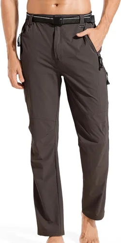 Miniatura 7 de WENRONSTA Pantalones cargo de senderismo para hombre, secado rápido, ligeros, impermeables, 6 bolsillos, para exteriores, pesca, montaña