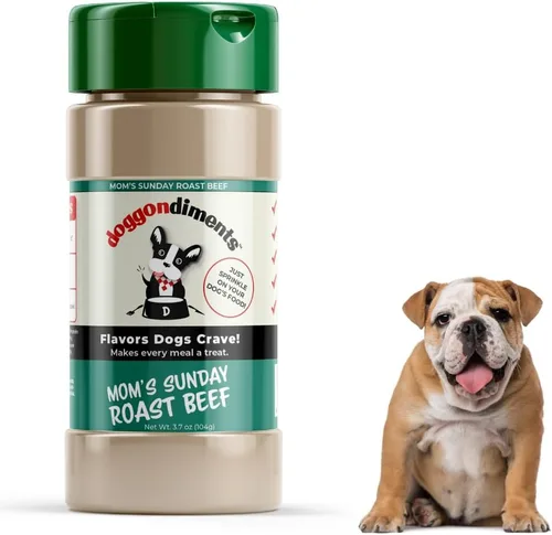 Mom's Sunday Roast Beef Dog Food Topper, divertidos sabores de comida para personas, fabricado en Estados Unidos