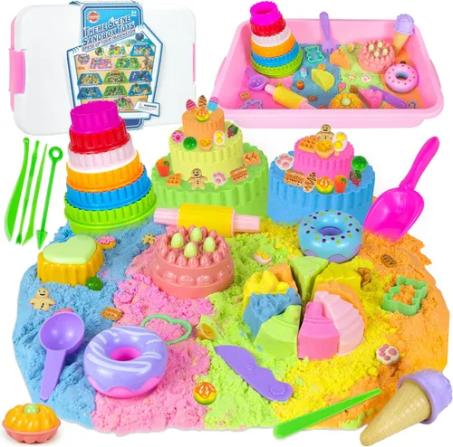 Miniatura 9 de YongnKids Juguetes de Caja de Arena Sensorial de Sirena para Niños Pequeños Niñas - Juguetes de Sirena para Niños Kit de Arena de Juego Juguete