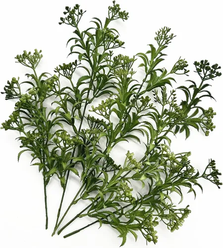 Miniatura 46 de Sauce llorón falso, plantas colgantes artificiales de plástico, hojas verdes, plantas de vid sintética, guirnalda de hiedra para el hogar