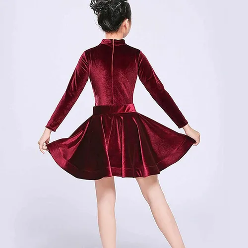 Miniatura 3 de Vestido de baile latino para niña, disfraz de baile, salsa, concurso de tango, ropa de baile, escenario, ropa de actuación, 2,160
