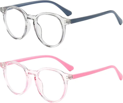 Miniatura 13 de FANNYGO Paquete de 2 Gafas de Bloqueo de Luz Azul para Niños para Niñas y Niños, Gafas Transparentes de Bloqueo de Computadora para Niños y Niñas