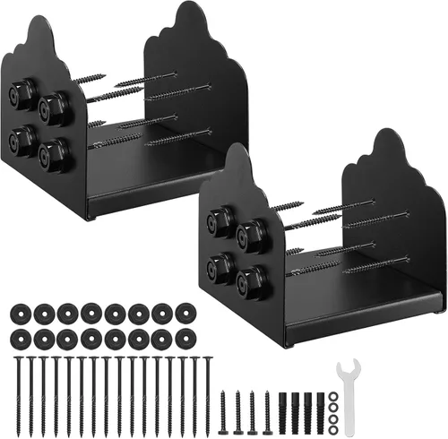 Miniatura 13 de VEVOR Base para Poste 4x4 2 Piezas, Tamaño Interior 3.6"x3.6" Soportes de Base para Poste, Anclaje de Poste de Servicio Pesado con Recubrimiento