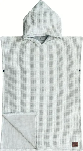 Miniatura 10 de Jade&Kai Toalla con capucha para bebés y niños pequeños, se ajusta a un poncho, gofre de algodón orgánico, ligera y absorbente, para baño, playa