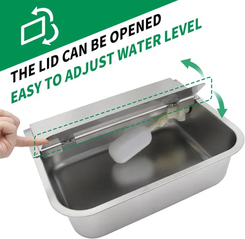 Miniatura 5 de Dispensador automático de agua para perros de 8.3L/2.2 galones de llenado automático para mascotas, cuenco de agua grande para colgar en interiores