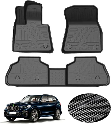 Miniatura 24 de KUST Alfombrillas de suelo personalizadas para Nissan Titan 2017-2024/Nissan Titan XD Crew Cab 2016-2024