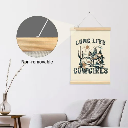 Miniatura 5 de BIWSHA Long Live Cowgirls - Marco para colgar pósteres, impresiones artísticas de pared de vaquera occidental, regalos de vaquera, decoración