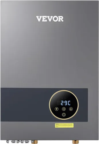 Miniatura 12 de VEVOR Calentador de Agua Eléctrico Sin Depósito, Calentador de Agua Caliente Instantáneo de 8KW, Pantalla Digital de Temperatura y Fácil Instalación