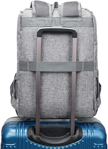 Miniatura 3 de Mochila vintage de viaje para laptop con puerto de carga USB para mujeres y hombres, estudiantes escolares. universitarios, mochila para laptop