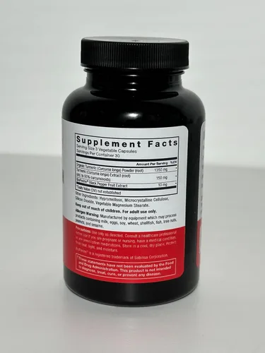 Miniatura 11 de Force Factor Suplemento de curcumina de cúrcuma con pimienta negra, suplemento de apoyo articular con BioPerine para una mayor absorción, sin