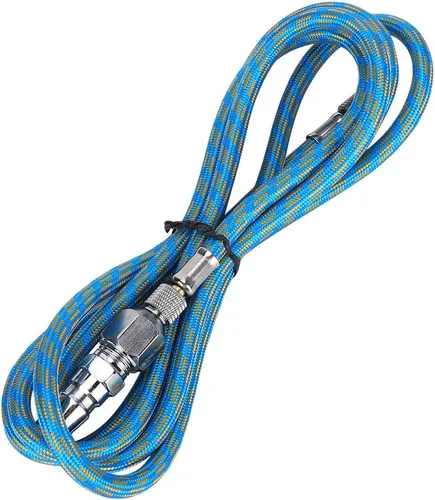 Miniatura 9 de Manguera de aire para aerógrafo, manguera de aerógrafo, manguera de aire trenzada de nailon, kit de adaptador de manguera de aire para pistola