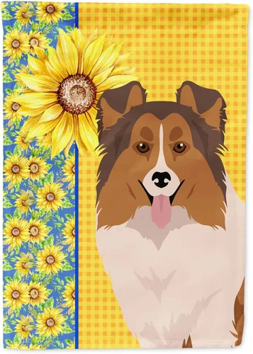 Miniatura 20 de Caroline's Treasures WDK5331CHF - Bandera de verano con diseño de girasoles rojos y blancos, manga grande, para porche, para colgar en la pared
