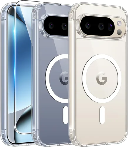 Miniatura 101 de FNTCASE Funda para iPhone 13 Pro-Max: Fundas magnéticas transparentes compatibles con Magsafe Slim anti amarillamiento protección contra caídas