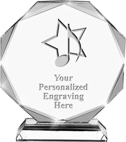 Miniatura 19 de Premio de cristal personalizado de 6.75 pulgadas con grabado - Premios de trofeos personalizados