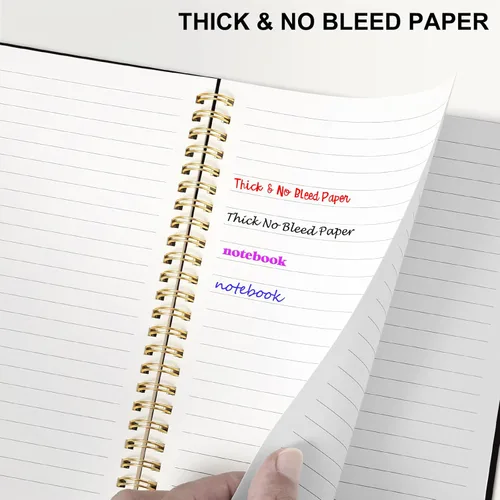 Miniatura 4 de Cuaderno de espiral rayado, cuaderno A5 de tapa dura en espiral para el trabajo, 5.7 x 8.2 pulgadas, cuadernos de papel grueso de 100GSM