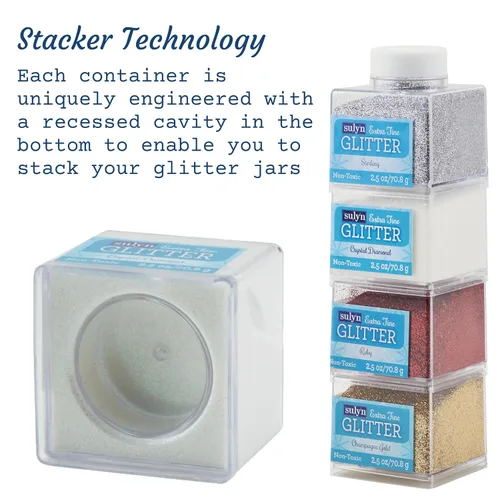 Miniatura 5 de Sulyn de 2 onzas. Apilador Glitter – Tarro Cristal Diamante