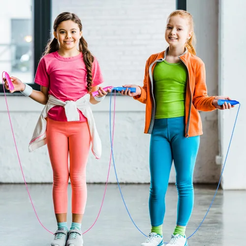 Miniatura 6 de Aodaer Juego de Cuerdas de Saltar para Niños, Coloridas Cuerdas de Saltar al Aire Libre de 7.3 Pies, Cuerdas de Saltar Ajustables para Actividad
