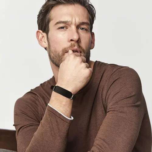 Miniatura 3 de XUANPAI Pulsera personalizada para hombre, trenzada con nombre grabado para hombre, pulsera de identificación personalizada, regalo para papá