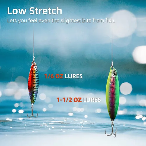 Miniatura 4 de RUNCL Línea de Pesca de Fluorocarbono, Línea Líder PowerFluoro Clear Ice para Pesca - Prácticamente Invisible, Hundimiento Más Rápido, Sensibilidad