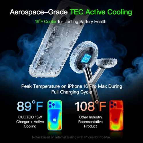 Miniatura 3 de Cargador inalámbrico 3 en 1 para iPhone, estación de carga magnética para la familia Apple con luz ambiental azul ajustable, soporte de cargador