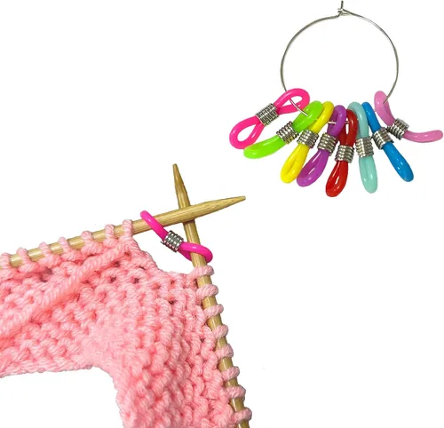 Miniatura 10 de SPANSEE 6 uds. Protectores de Puntas de Agujas de Tejer con Forma de Pata de Gato, Protectores de Puntas de Agujas de Tejer, Detenedor de Puntos, 6