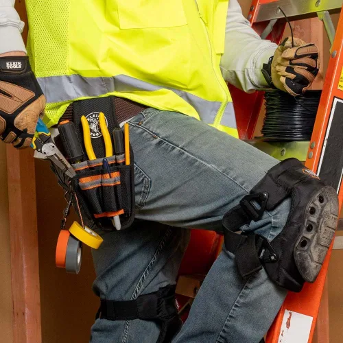 Miniatura 5 de Klein Tools 5240 Bolso para herramientas Tradesman Pro, con 9 bolsillos, cordón adhesivo, bucle de túnel de 2 pulgadas, excelente funda