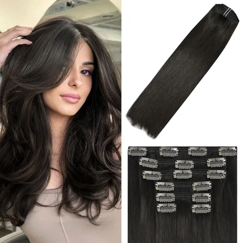 Miniatura 50 de WindTouch - Extensiones de cabello humano Remy con pinzas, color rubio decolorado combinado con balayage, para cabello rubio, 2.47 onzas, N.°