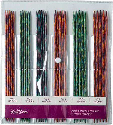 Miniatura 5 de Knit Picks Juego de agujas de tejer de madera de doble punta (mosaico de 5 pulgadas)