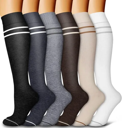 Miniatura 205 de 6 Pack Copper Compression Socks for Women and Men Circulation-Best Support for Medical, Running,Nursing,Athletic