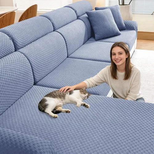 Miniatura 44 de YEMYHOM 【Liquidación】 Fundas Elásticas para Cojines de 1 Pieza, Fundas de Cojín de Asiento para Sofá y Silla, Funda Suave de Sofá de Repuesto