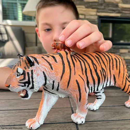 Miniatura 2 de Safari Ltd. Figura de tigre siberiano, figura realista de 10.5 pulgadas, juguete educativo para niños, niñas y niños a partir de 1 año