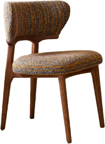 Miniatura 13 de Sillas de comedor retro, juego de sillas de comedor de madera, silla de cocina tapizada, silla de tocador de recepción, asiento sin brazos con Negro